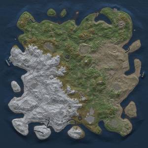 Thumbnail Rust Map: Procedural Map, Size: 4750, Seed: 518, 19 Monuments