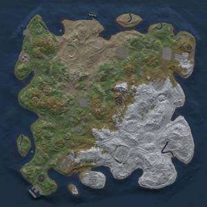 Thumbnail Rust Map: Procedural Map, Size: 4250, Seed: 44216703, 18 Monuments