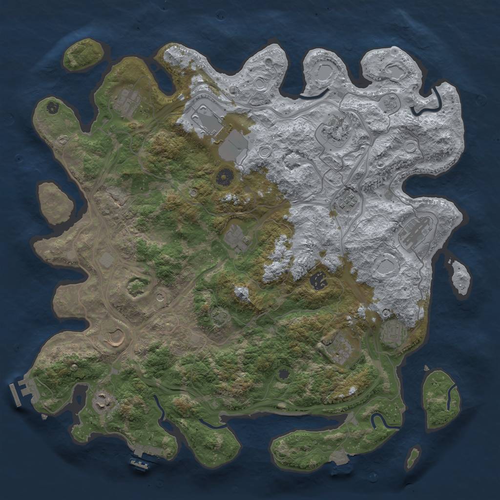 Rust Map: Procedural Map, Size: 4250, Seed: 17082024, 19 Monuments