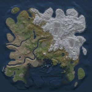 Thumbnail Rust Map: Procedural Map, Size: 4250, Seed: 17082024, 16 Monuments