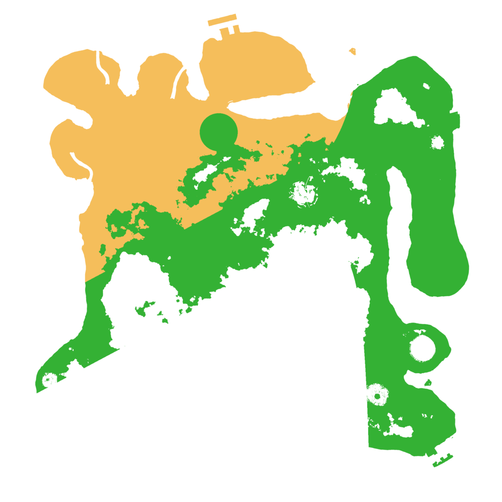 Biome Rust Map: Procedural Map, Size: 3500, Seed: 1042480586