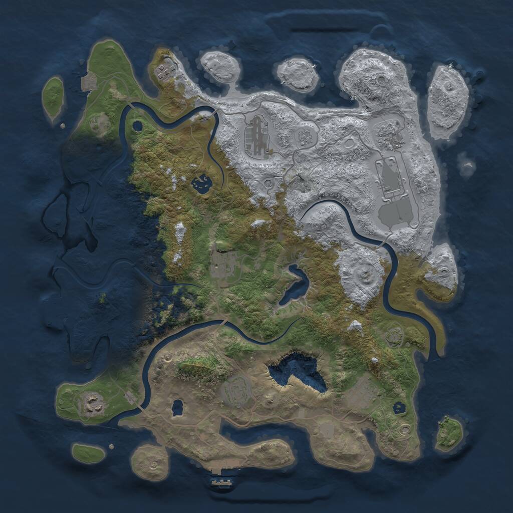 Rust Map: Procedural Map, Size: 4000, Seed: 1765410653, 15 Monuments