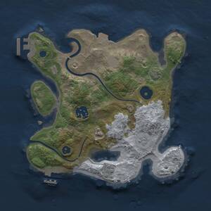 Thumbnail Rust Map: Procedural Map, Size: 2500, Seed: 449266626, 7 Monuments