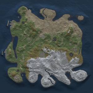 Thumbnail Rust Map: Procedural Map, Size: 3500, Seed: 924001676, 16 Monuments