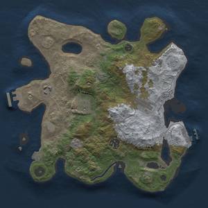 Thumbnail Rust Map: Procedural Map, Size: 3000, Seed: 1612322915, 12 Monuments