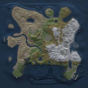 Thumbnail Rust Map: Procedural Map, Size: 3000, Seed: 1612322915, 12 Monuments