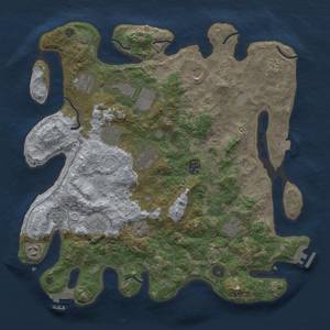 Thumbnail Rust Map: Procedural Map, Size: 4000, Seed: 510185344, 19 Monuments