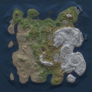 Thumbnail Rust Map: Procedural Map, Size: 3500, Seed: 1536597935, 16 Monuments