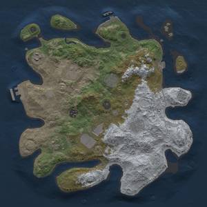 Thumbnail Rust Map: Procedural Map, Size: 3500, Seed: 838198813, 16 Monuments