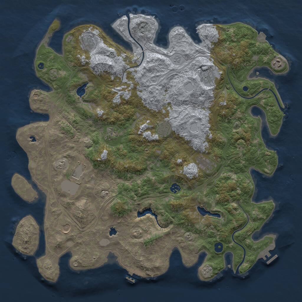 Rust Map: Procedural Map, Size: 4700, Seed: 55310560, 16 Monuments