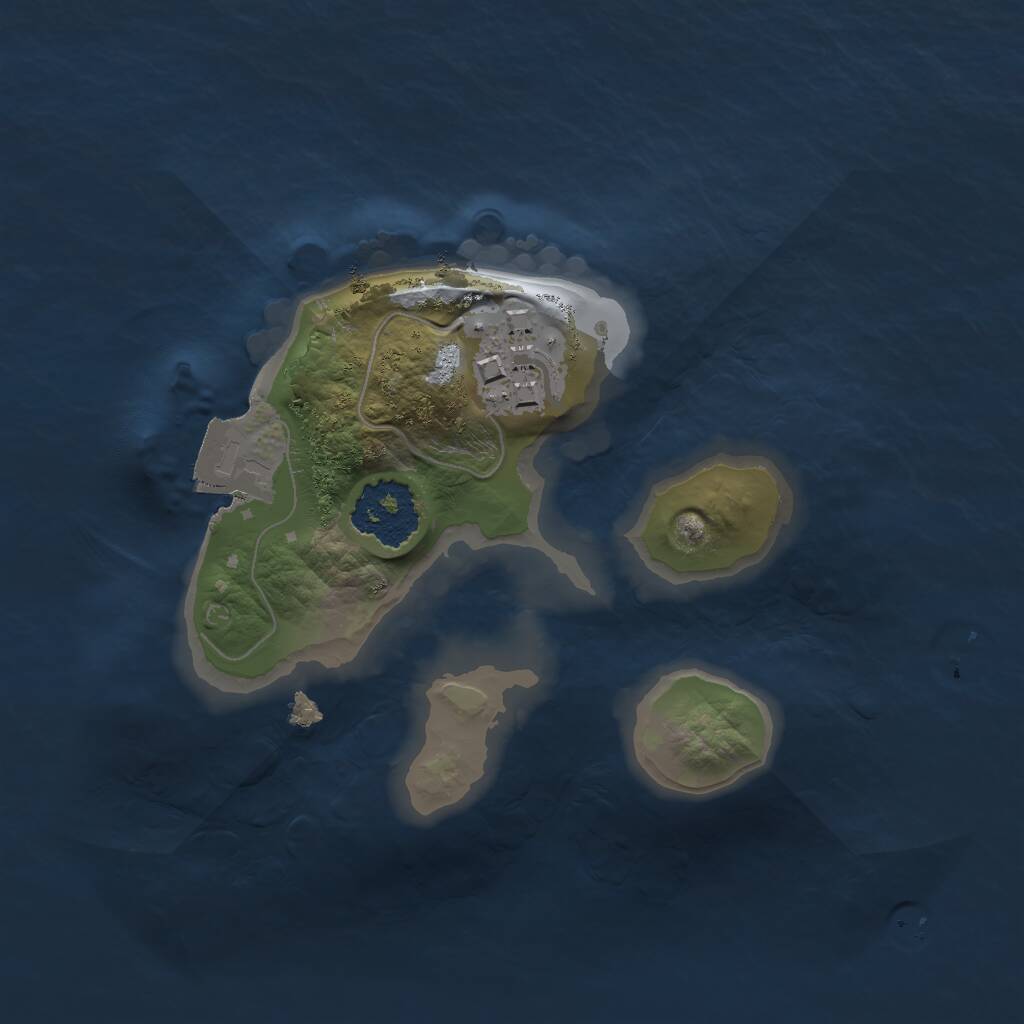 Rust Map: Procedural Map, Size: 1575, Seed: 302054804, 2 Monuments