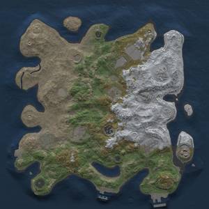 Thumbnail Rust Map: Procedural Map, Size: 3500, Seed: 695636005, 17 Monuments