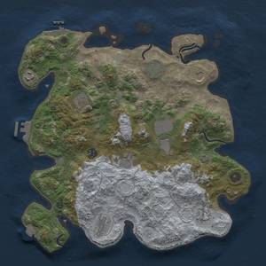 Thumbnail Rust Map: Procedural Map, Size: 3750, Seed: 648254, 18 Monuments