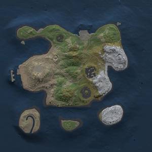 Thumbnail Rust Map: Procedural Map, Size: 2000, Seed: 1178454434, 5 Monuments