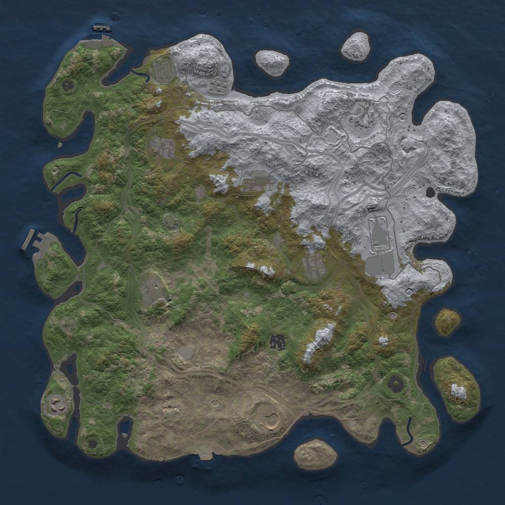 Rust Map: Procedural Map, Size: 4550, Seed: 5982310, 19 Monuments