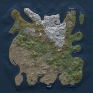 Thumbnail Rust Map: Procedural Map, Size: 3500, Seed: 8441694, 16 Monuments