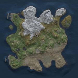 Thumbnail Rust Map: Procedural Map, Size: 3000, Seed: 347591, 14 Monuments