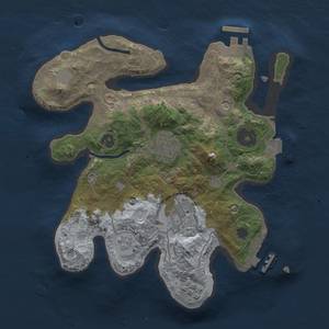 Thumbnail Rust Map: Procedural Map, Size: 2500, Seed: 32123232, 10 Monuments