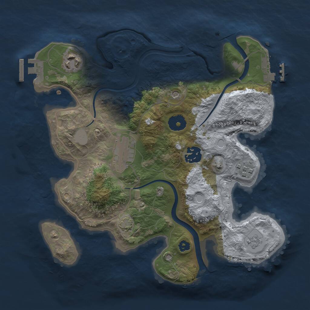 Rust Map: Procedural Map, Size: 2750, Seed: 114255011, 10 Monuments