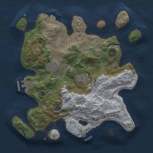 Thumbnail Rust Map: Procedural Map, Size: 3000, Seed: 8140242, 12 Monuments