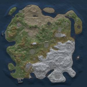 Thumbnail Rust Map: Procedural Map, Size: 4000, Seed: 2082679236, 19 Monuments