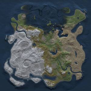 Thumbnail Rust Map: Procedural Map, Size: 4000, Seed: 26830, 15 Monuments