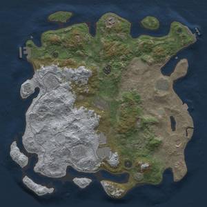 Thumbnail Rust Map: Procedural Map, Size: 4000, Seed: 26830, 19 Monuments