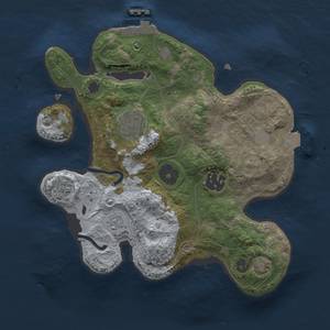 Thumbnail Rust Map: Procedural Map, Size: 2500, Seed: 983458358, 9 Monuments