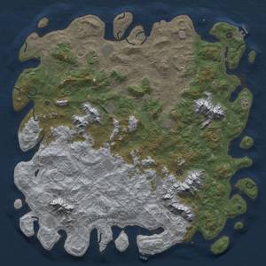 Thumbnail Rust Map: Procedural Map, Size: 6000, Seed: 45138, 19 Monuments