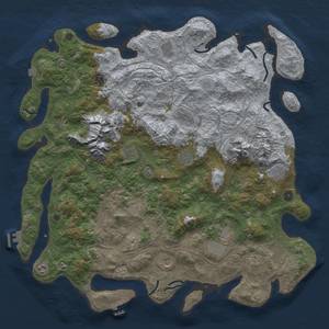 Thumbnail Rust Map: Procedural Map, Size: 5000, Seed: 604519719, 19 Monuments