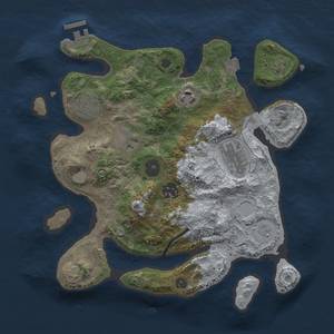 Thumbnail Rust Map: Procedural Map, Size: 3000, Seed: 32586, 11 Monuments