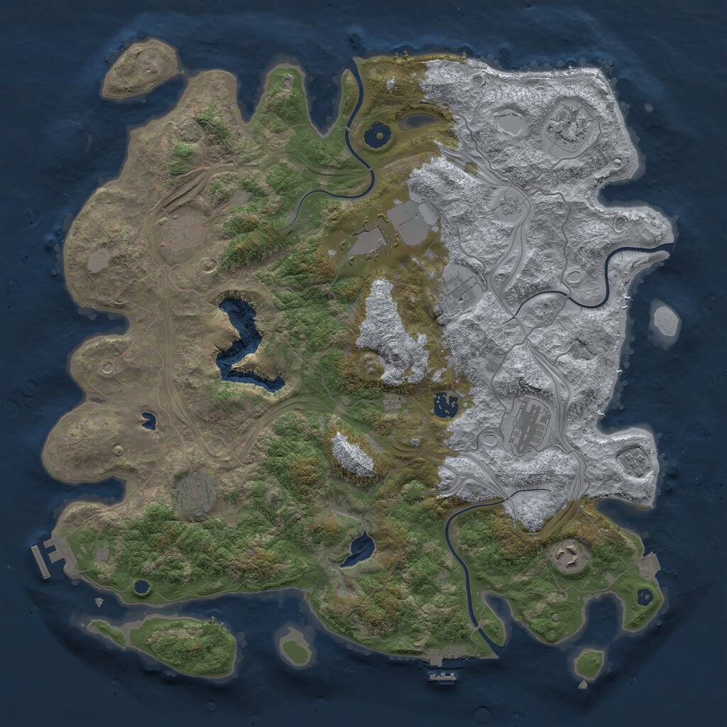 Rust Map: Procedural Map, Size: 4250, Seed: 804802009, 15 Monuments