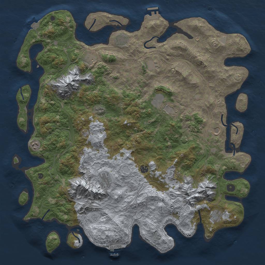 Rust Map: Procedural Map, Size: 5000, Seed: 171375212, 19 Monuments