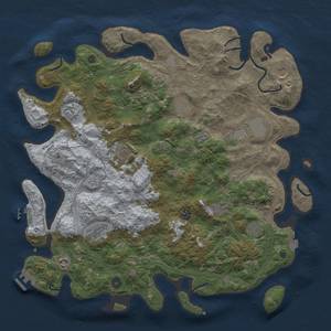 Thumbnail Rust Map: Procedural Map, Size: 4500, Seed: 1927501042, 19 Monuments