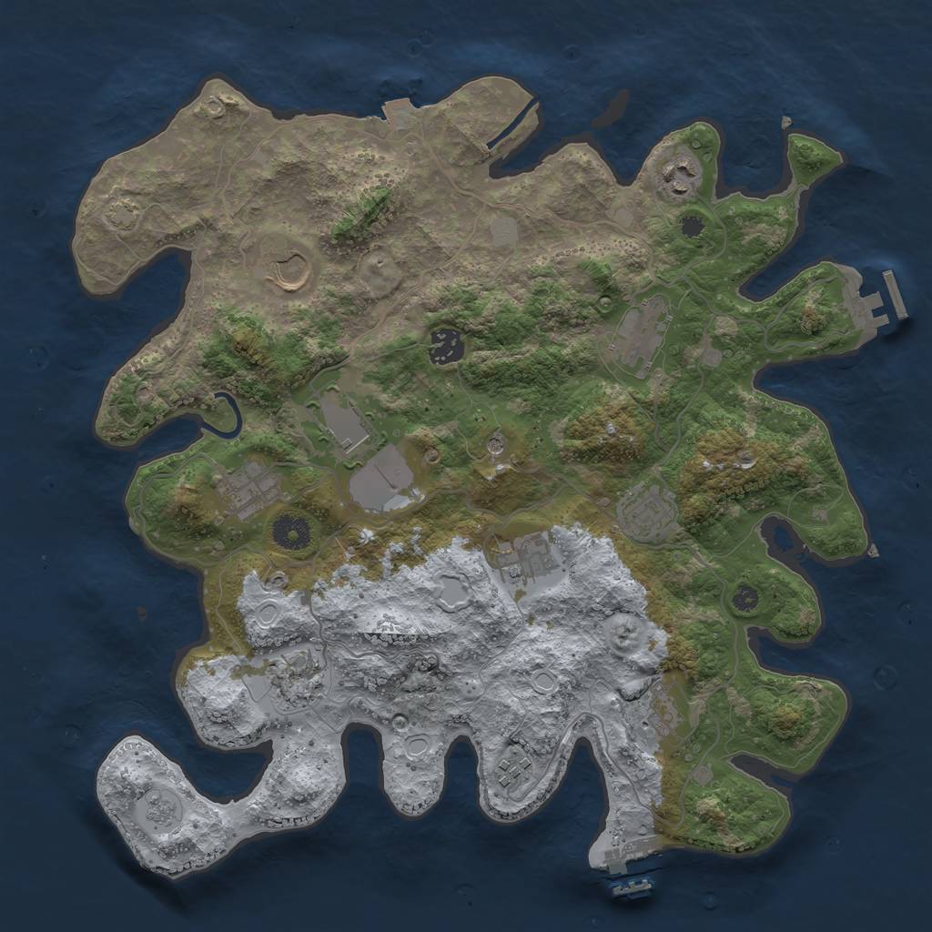 Rust Map: Procedural Map, Size: 3750, Seed: 11797788, 19 Monuments