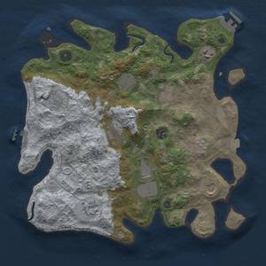 Thumbnail Rust Map: Procedural Map, Size: 3500, Seed: 822285010, 18 Monuments