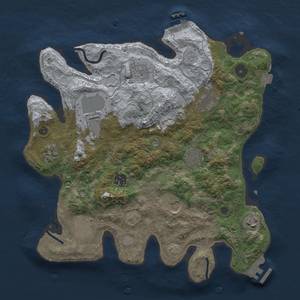 Thumbnail Rust Map: Procedural Map, Size: 3500, Seed: 408194362, 17 Monuments