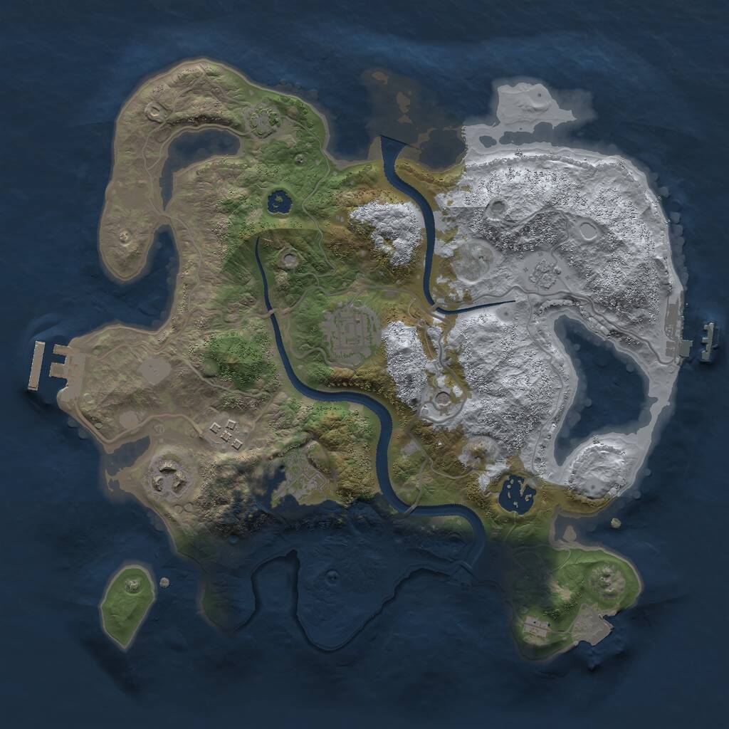 Rust Map: Procedural Map, Size: 3000, Seed: 263852666, 11 Monuments