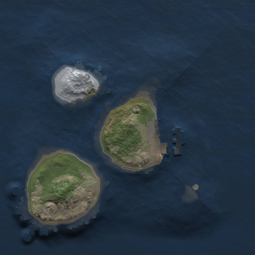 Rust Map: Procedural Map, Size: 1600, Seed: 983403706, 2 Monuments