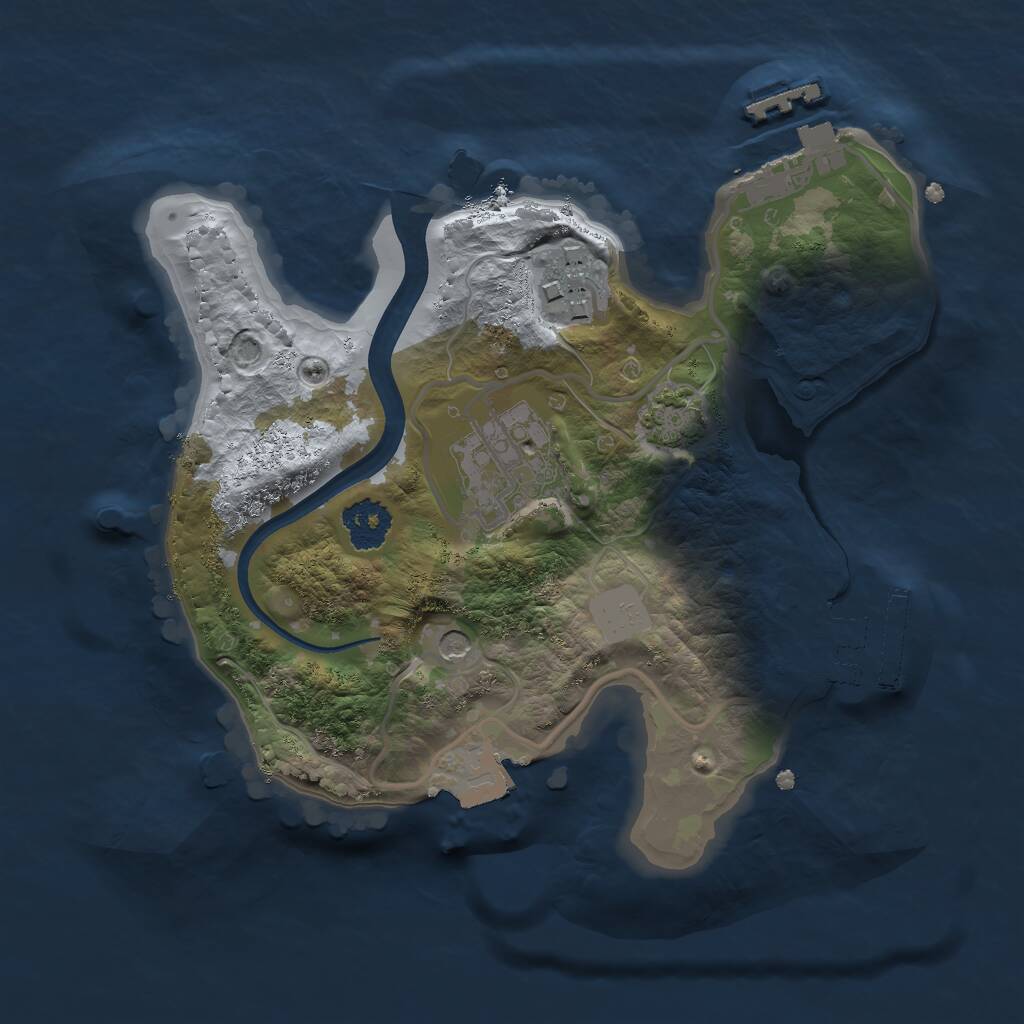 Rust Map: Procedural Map, Size: 2100, Seed: 1815802694, 7 Monuments