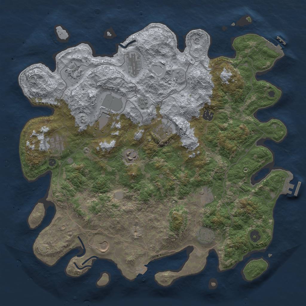 Rust Map: Procedural Map, Size: 4150, Seed: 17762077, 19 Monuments