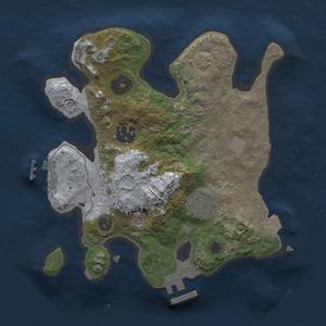 Thumbnail Rust Map: Procedural Map, Size: 2400, Seed: 345, 10 Monuments