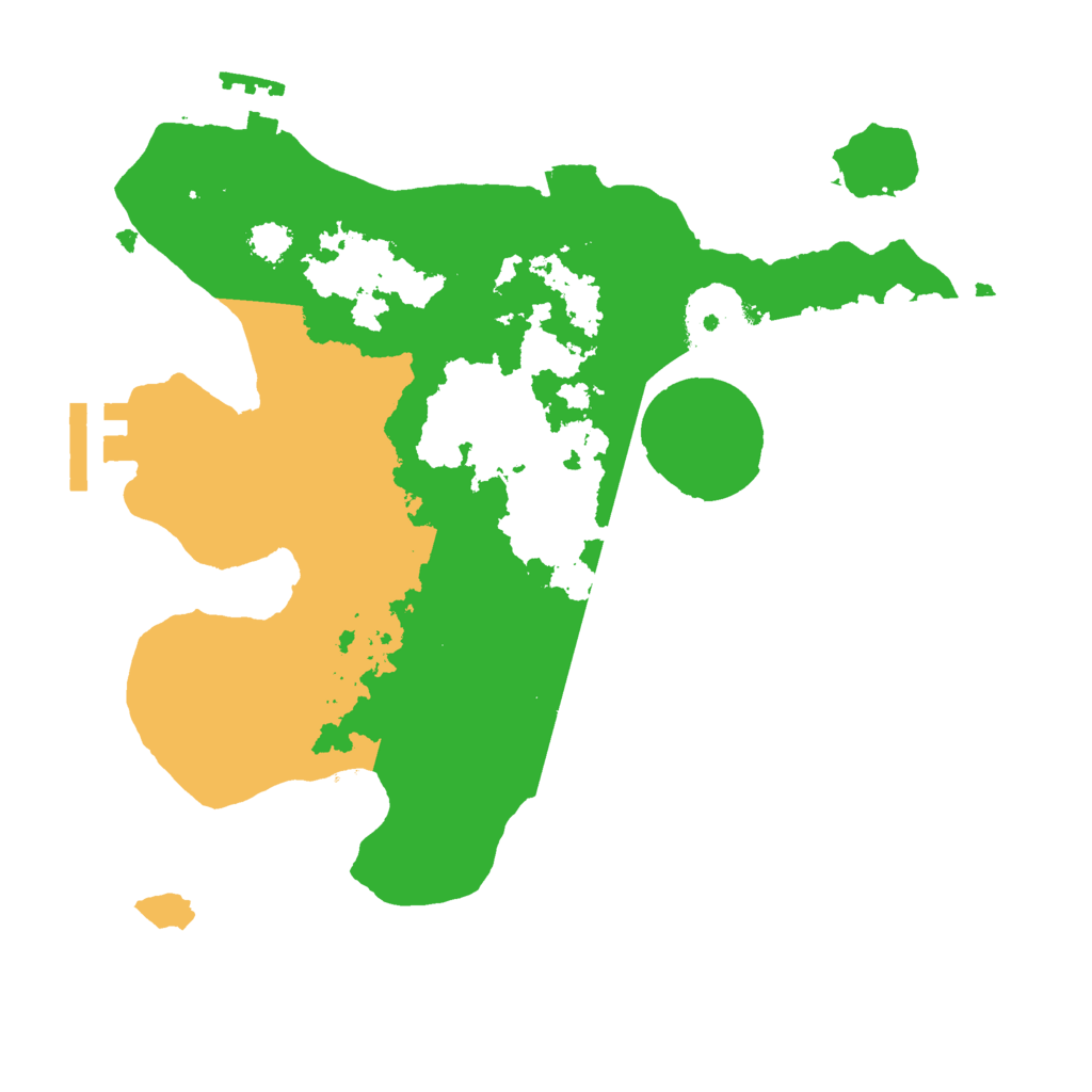 Biome Rust Map: Procedural Map, Size: 2500, Seed: 3432