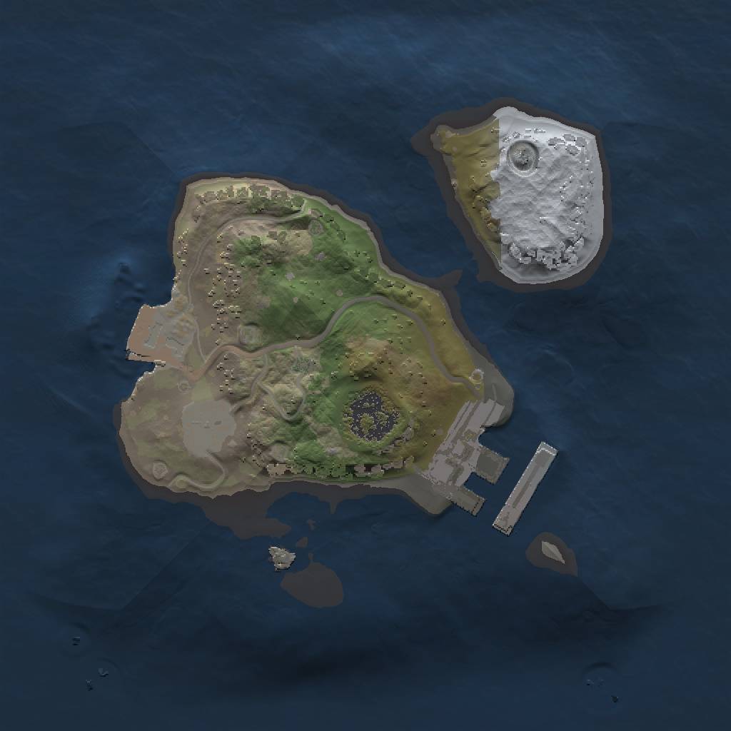 Rust Map: Procedural Map, Size: 1500, Seed: 75332, 4 Monuments