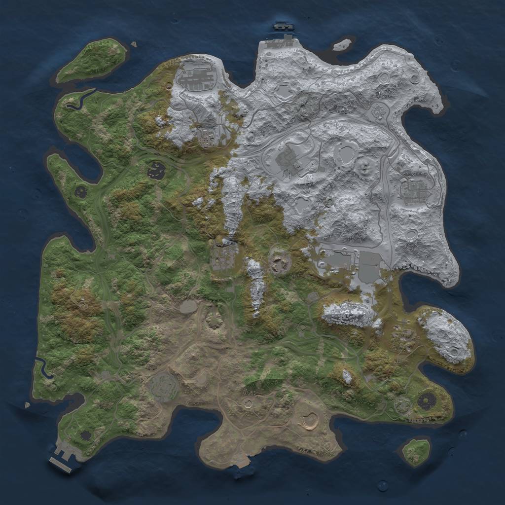 Rust Map: Procedural Map, Size: 4250, Seed: 1321310552, 19 Monuments