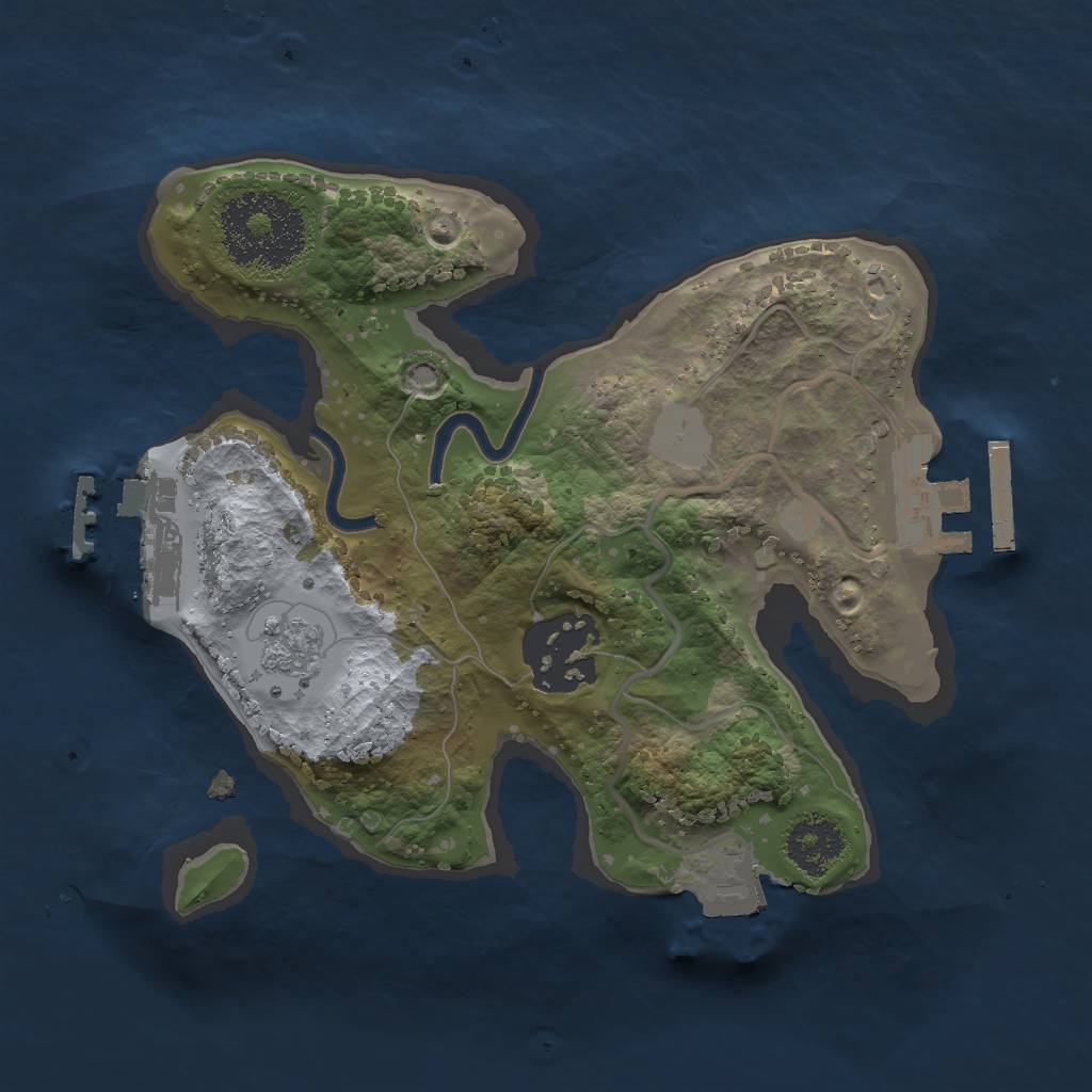 Rust Map: Procedural Map, Size: 2000, Seed: 1159116088, 7 Monuments