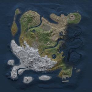 Thumbnail Rust Map: Procedural Map, Size: 3000, Seed: 2057485267, 10 Monuments