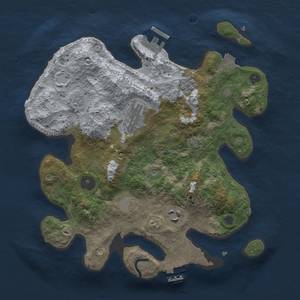 Thumbnail Rust Map: Procedural Map, Size: 3000, Seed: 1518495477, 11 Monuments