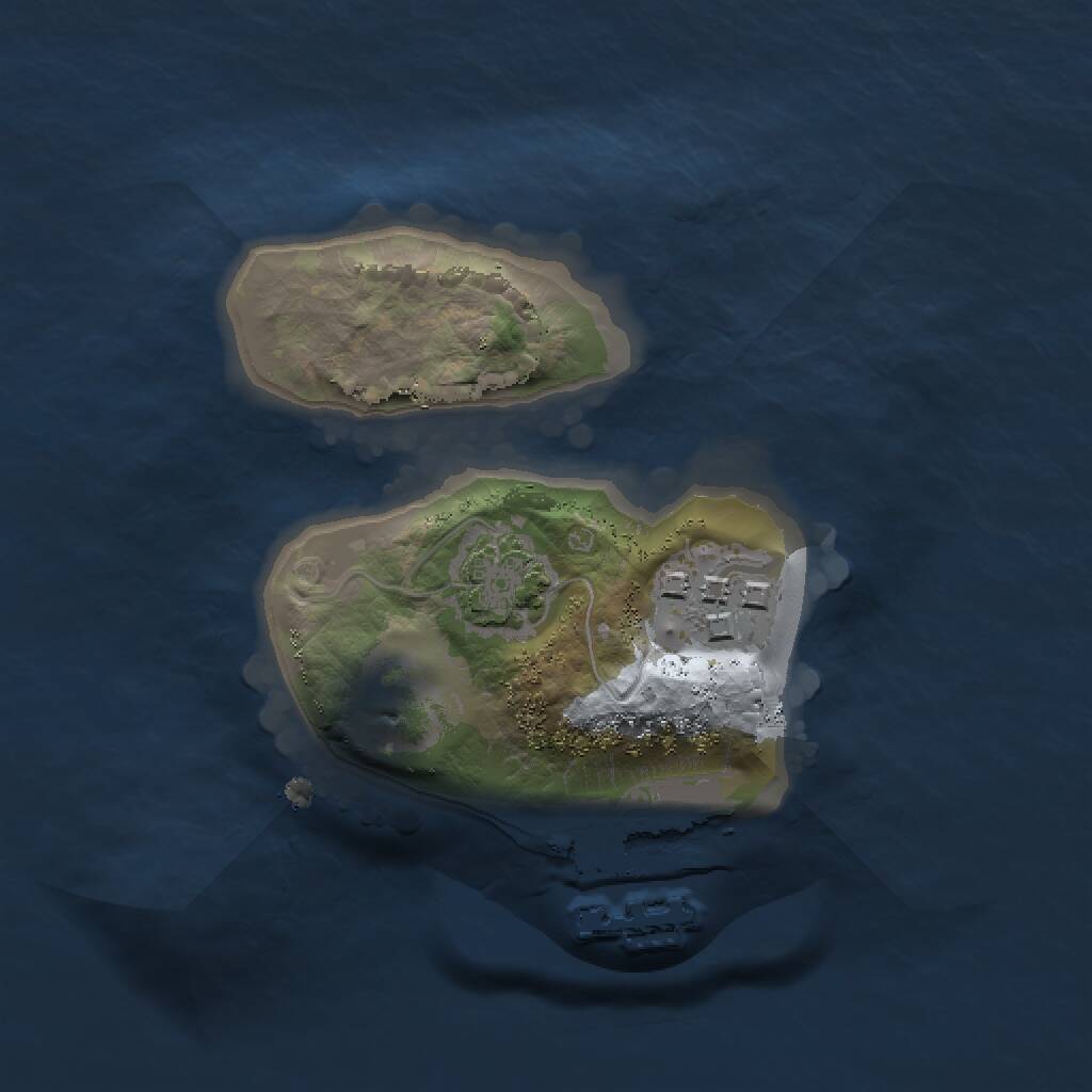 Rust Map: Procedural Map, Size: 1500, Seed: 1316313141, 4 Monuments