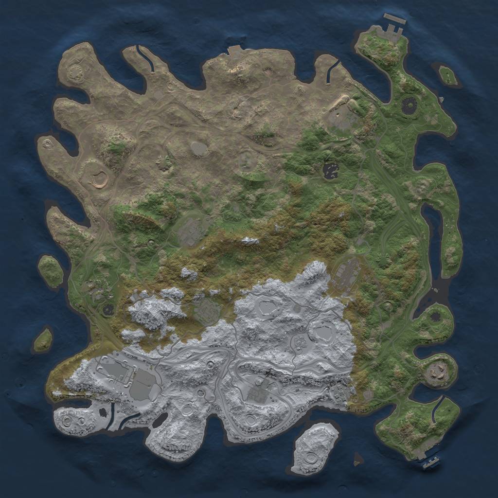 Rust Map: Procedural Map, Size: 4400, Seed: 17773, 19 Monuments
